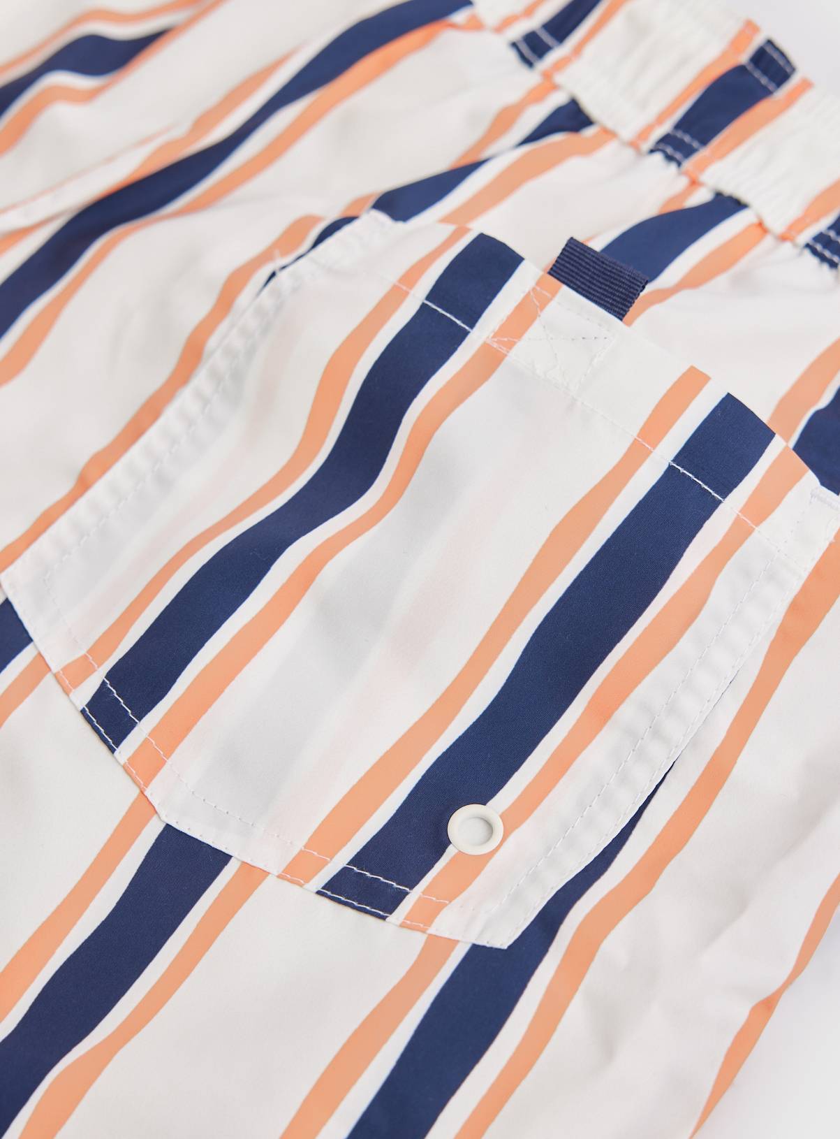 Blue & Orange Stripe Swim Shorts L - Image 3